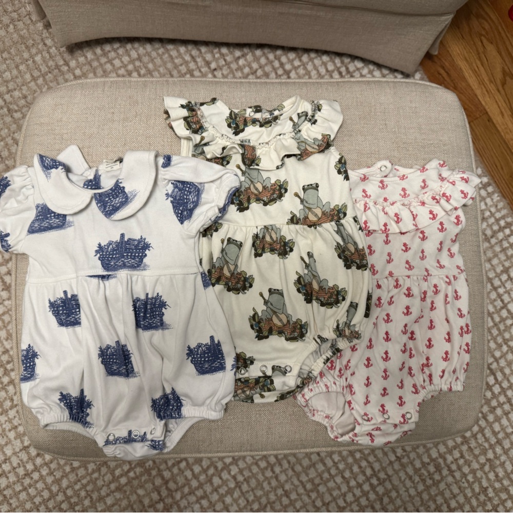 Kate Quinn Kids Bodysuit Bubble Set - Blue, White, Pink